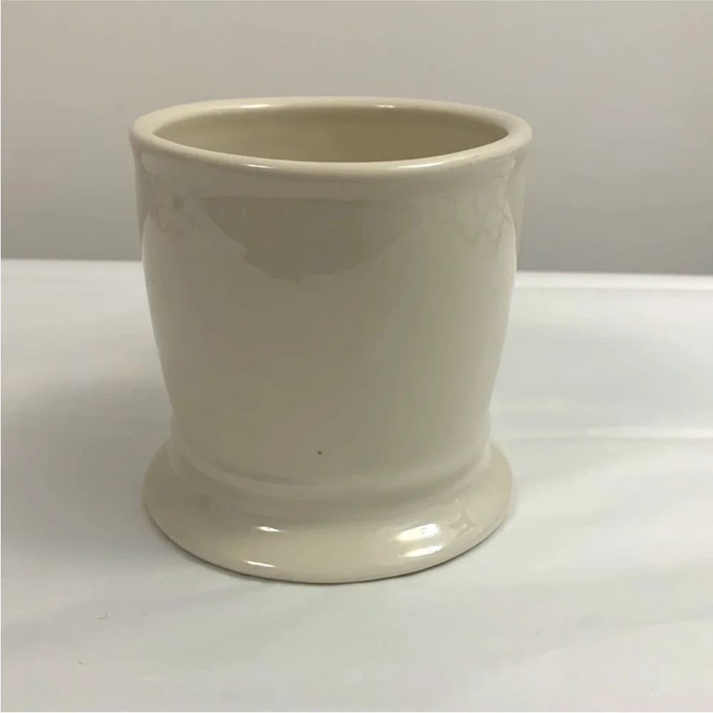 ANTHROPOLOGIE Initial Monogram 'S' Ceramic Coffee Mug Tea Cup off white black - Picture 3 of 7